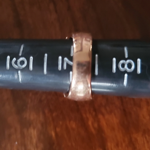 Rosegold Crosshatch Rhinestone Ring Sz 7 - Picture 4 of 4